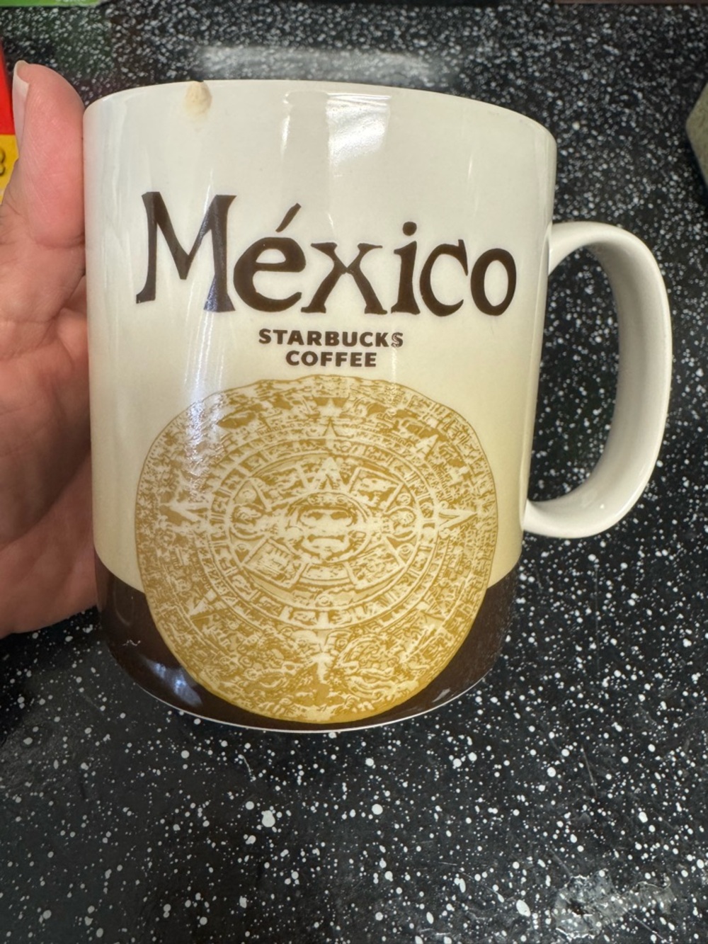 Starbucks Mexico Cream, Brown & Gold Ceramic Mug